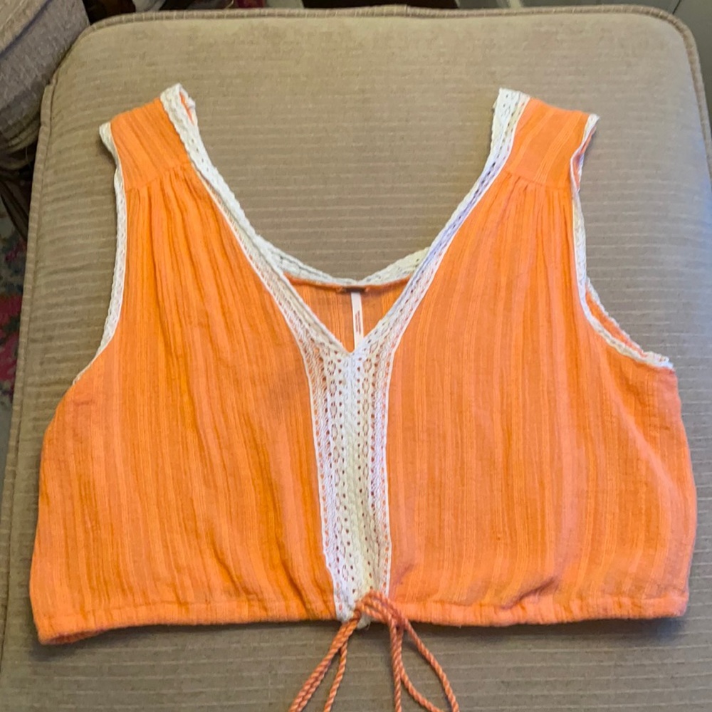 Orange crop top